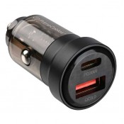 Type-C Car Charger USB-A 18W + USB-C 30W Super Fast Charging Adapter