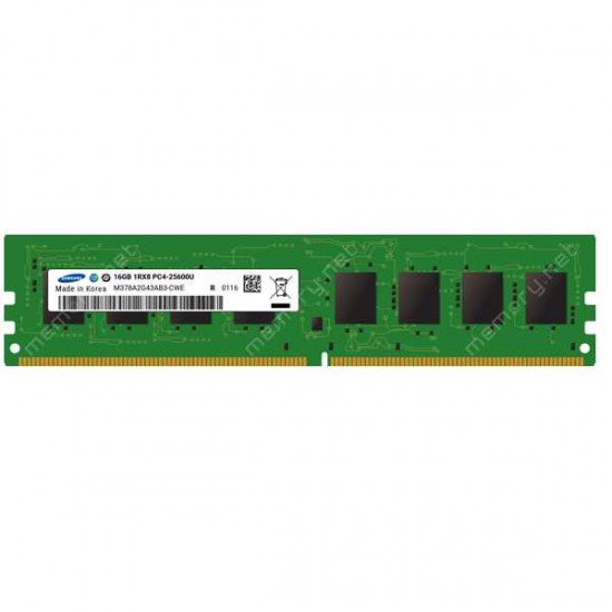 SAMSUNG 16GB (1X16GB) DDR4 3200MHZ PC4-25600 1Rx8 1.2V CL22 288-PIN Non-ECC Unbuffered UDIMM Desktop PC Memory