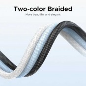 USB-C to USB-C 5A - 100W Braided Cable - 1M White