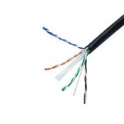 PC CAT6 UTP 23AWG SOLID CCA 1000FT ETHERNET CABLE -BLACK
