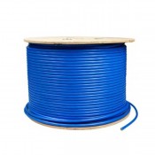 PC CAT6A CMR RATED 1000FT SOLID UTP BULK ETHERNET CABLE -ETL LISTED - BLUE