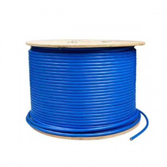 PC CAT6A CMR RATED 1000FT SOLID UTP BULK ETHERNET CABLE -ETL LISTED - BLUE
