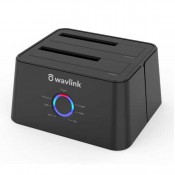 WAVELINK USB 3.0 TO SATA I/II/III DUAL -BAY EXTERNAL HARD DRIVE DOCKING STATION 2.5/3.5INCH HDD/SSD WITH UASP.